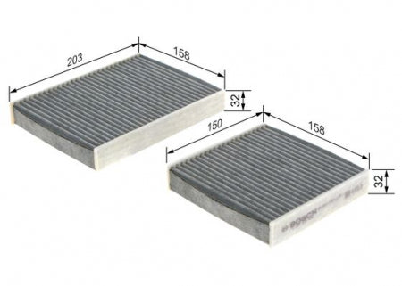 Filtru habitaclu C.A. BOSCH 1 987 432 436
