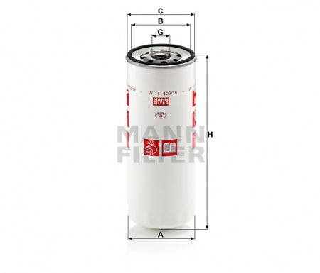Filtru ulei Mann-Filter W 11 102/16 (8)