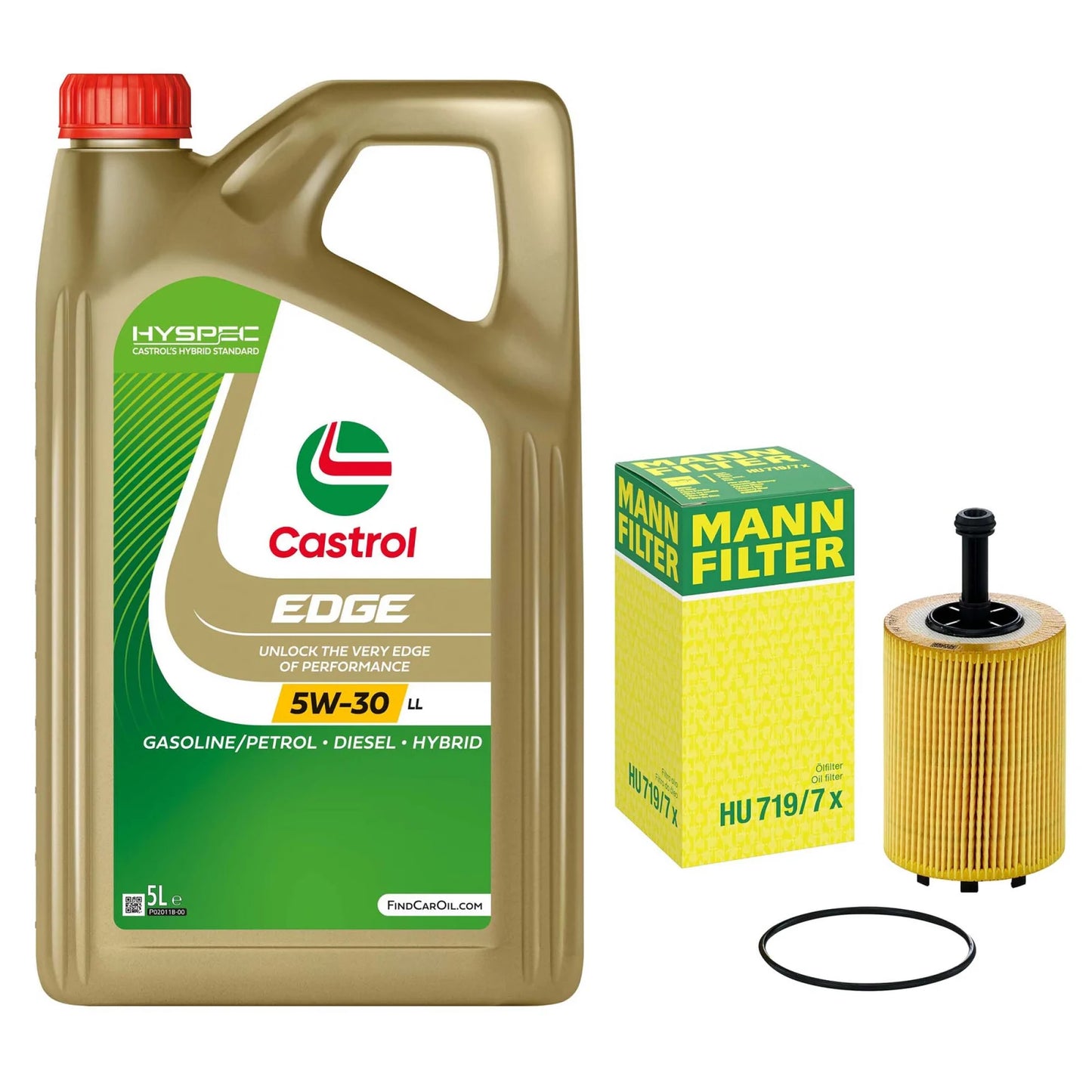 Pachet revizie ulei Castrol Edge Longlife pentru Audi A3 Sportback (8Pa) motor diesel 2.0 TDI 170cp 125kw