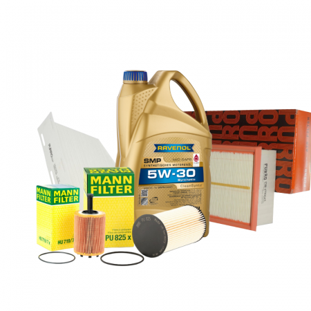 Pachet schimb ulei SILVER Ravenol 5L+ filtre Purro/Mann pentru grupul VAG - VW AUDI SKODA SEAT 1.9TDI, 2.0TDI