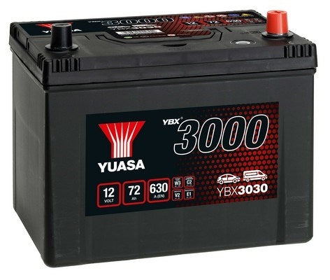YUASA 3000 ASIA 72AH 630A (258X174X225)