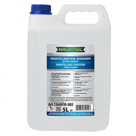 Apa distilata Ravenol 5 litri