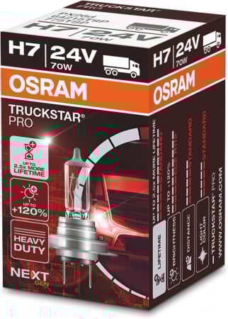 Bec Camion 24V H7 70 W TRUCKSTAR PRO +120% NextGen, Osram