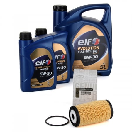 Pachet Revizie Ulei Motor Elf Evolution Full Tech FE 5W-30 5L + 2 Buc 1L + Filtru Ulei Oe Renault Espace 5 2015→ 152093920R