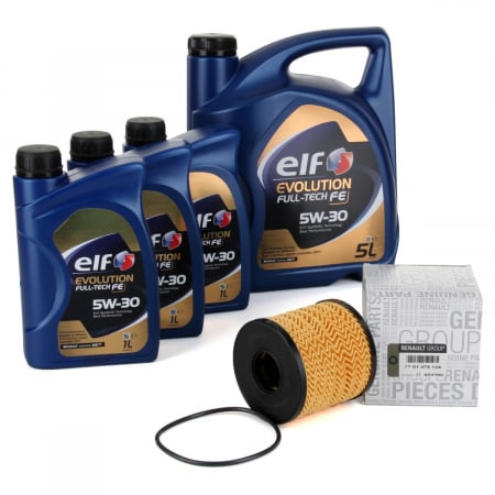 Pachet Revizie Ulei Motor Elf Evolution Full Tech FE 5W-30 5L + 3 Buc 1L + Filtru Ulei Oe Nissan Interstar 2002→ 7701479124