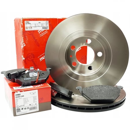 Set 2 Buc Discuri Frana Fata + Set Placute Frana Fata Trw Volkswagen Golf Plus 2004-2013 2 Buc DF2804 + GDB1386