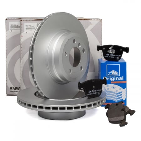 Set 2 Buc Discuri Frana Spate Oe + Set Placute Frana Spate Ate Bmw X5 E70 2006-2013 34216886480+13.0460-7169.2