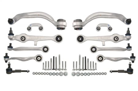 Set reparatie brate puntea fata  Meyle pentru AUDI A4 B5, A4 B6, A4 B7, A6 C5; SKODA SUPERB I; VW PASSAT B5, PASSAT B5.5 1.6-4.2 11.94-06.08